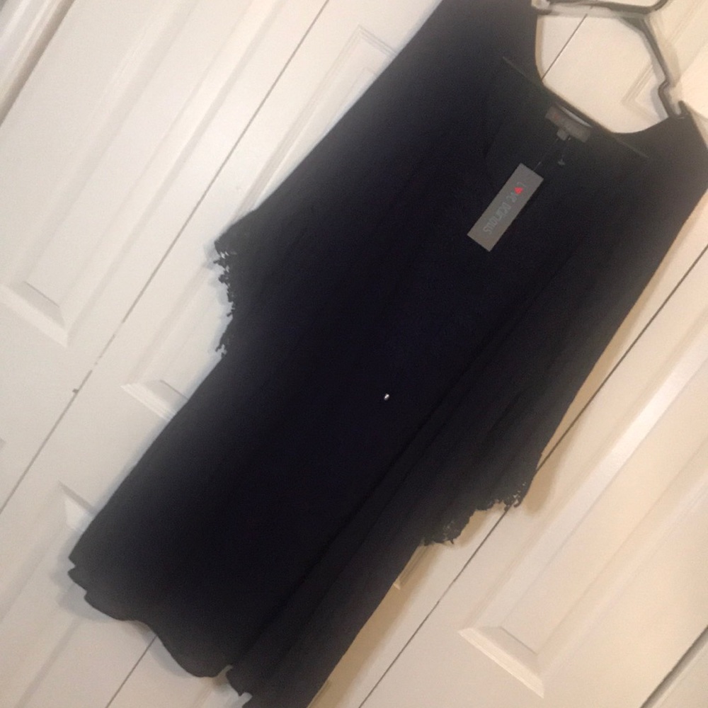 Ladies elegant lace trimmed 3X dress-Dark blue